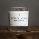 Leather Vanilla Candle-Home Goods-Crooked Horn Company, Online Women's Fashion Boutique in San Tan Valley, Arizona 85140