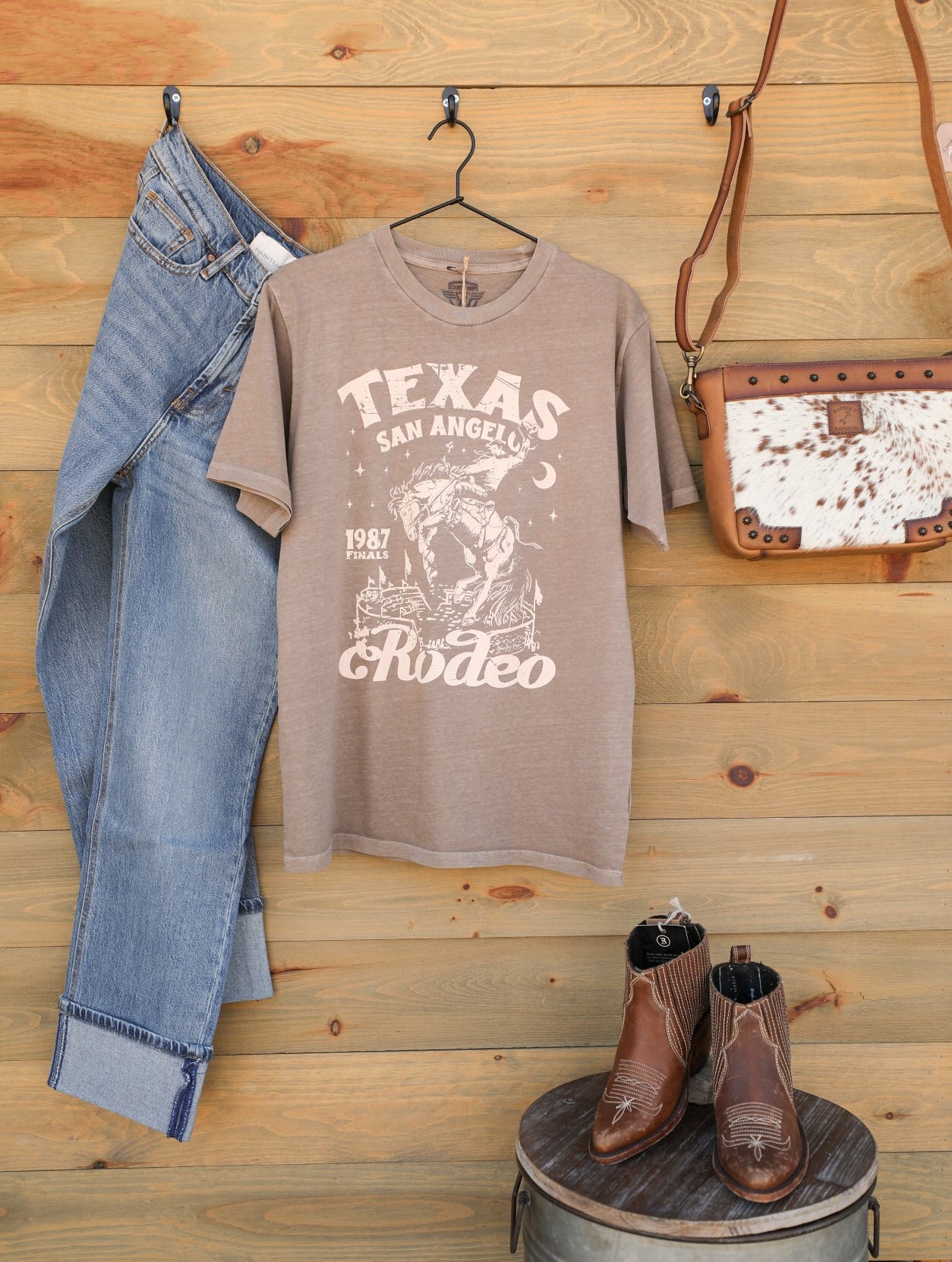 San Angelo Rodeo Tee-Graphic Tee-Crooked Horn Company, Online Women's Fashion Boutique in San Tan Valley, Arizona 85140