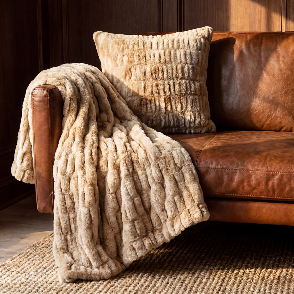 Ruched Rabbit Throw-Home Goods-Crooked Horn Company, Online Women's Fashion Boutique in San Tan Valley, Arizona 85140