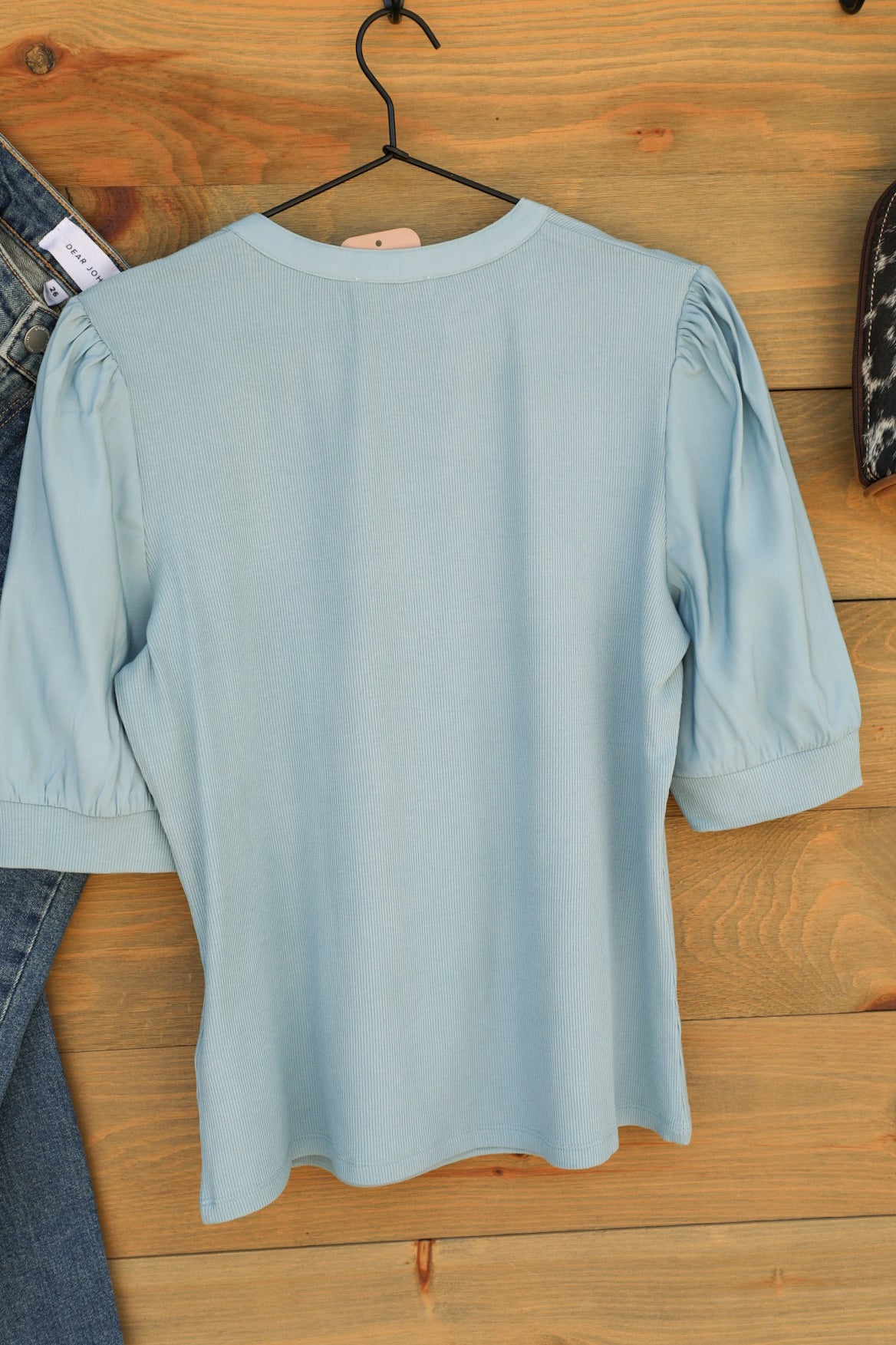 Tanner Top Blue-Shirts-Crooked Horn Company, Online Women's Fashion Boutique in San Tan Valley, Arizona 85140