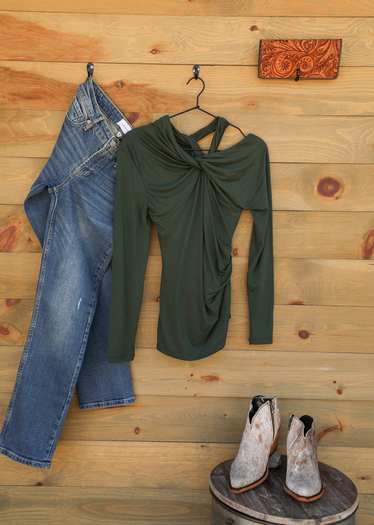 Three Forks Top-Shirts-Crooked Horn Company, Online Women's Fashion Boutique in San Tan Valley, Arizona 85140