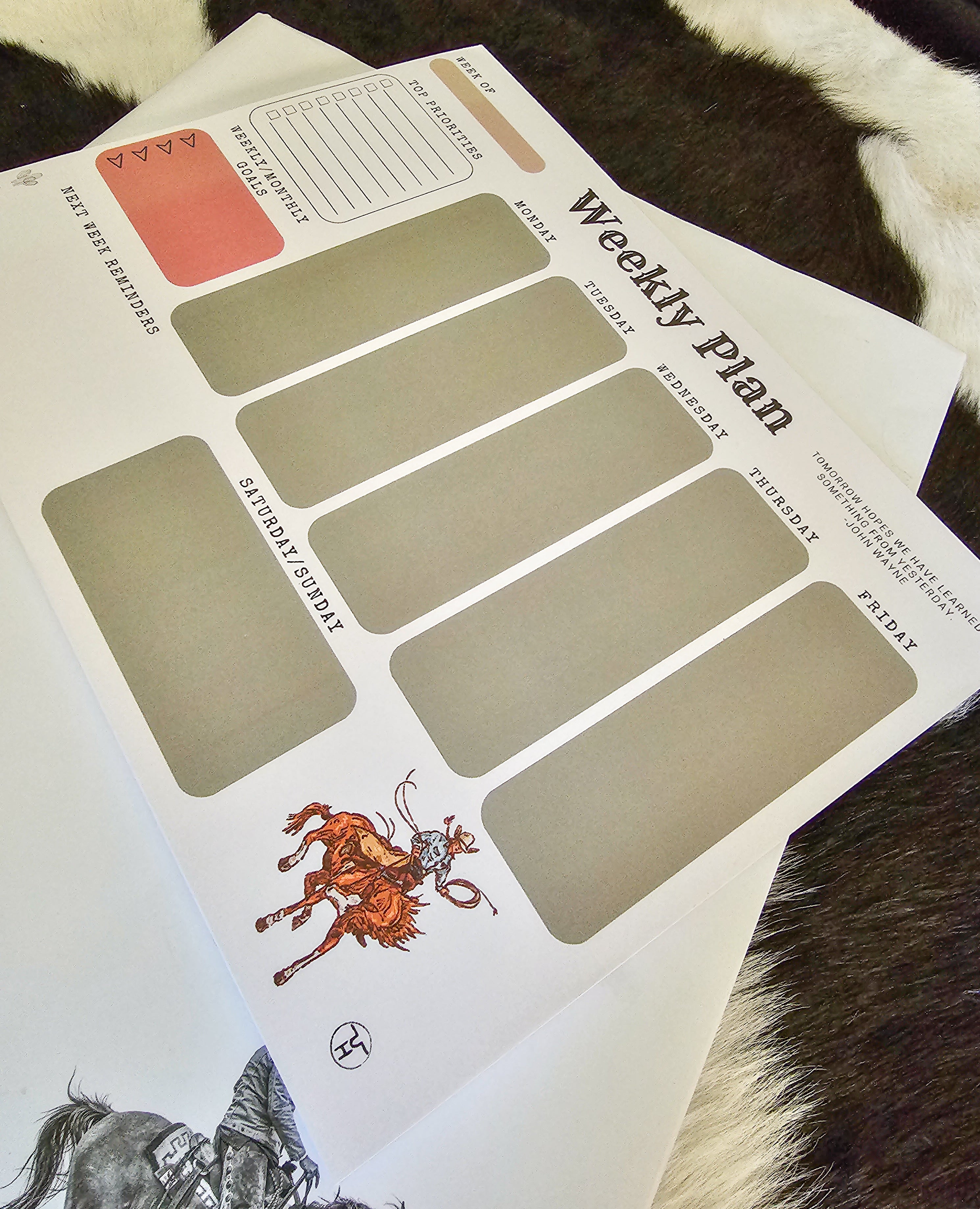 Weekly Plan Notepad-Stationery-Crooked Horn Company, Online Women's Fashion Boutique in San Tan Valley, Arizona 85140