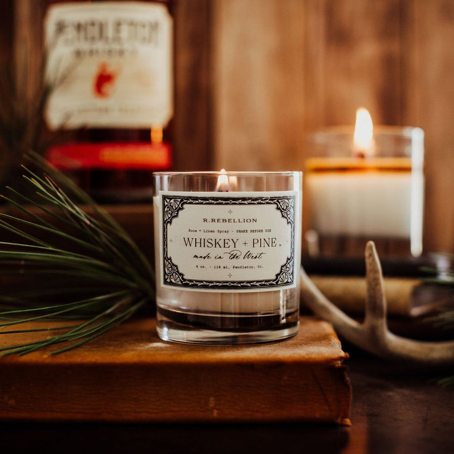 Whiskey & Pine Candle-Home Goods-Crooked Horn Company, Online Women's Fashion Boutique in San Tan Valley, Arizona 85140