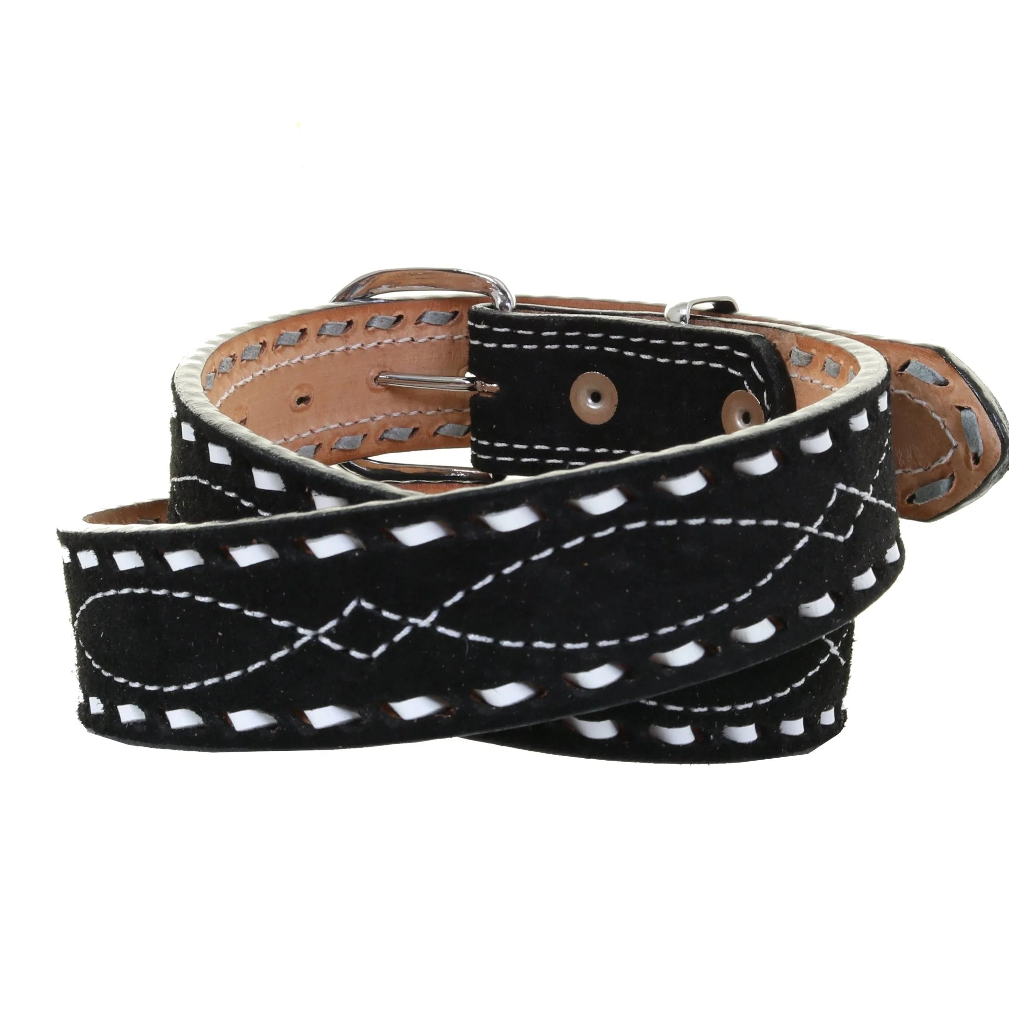 DJ Buck Stitch Suede Belt-Accessories-Crooked Horn Company, Online Women's Fashion Boutique in San Tan Valley, Arizona 85140
