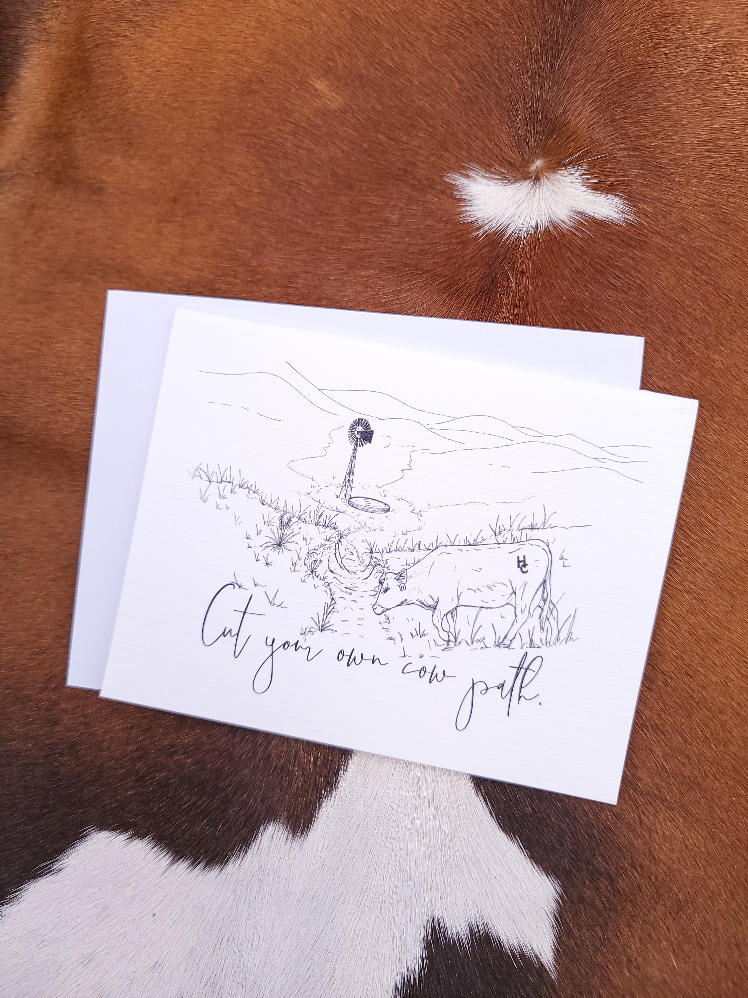 Cut Your Own Cow Path-Stationery-Crooked Horn Company, Online Women's Fashion Boutique in San Tan Valley, Arizona 85140