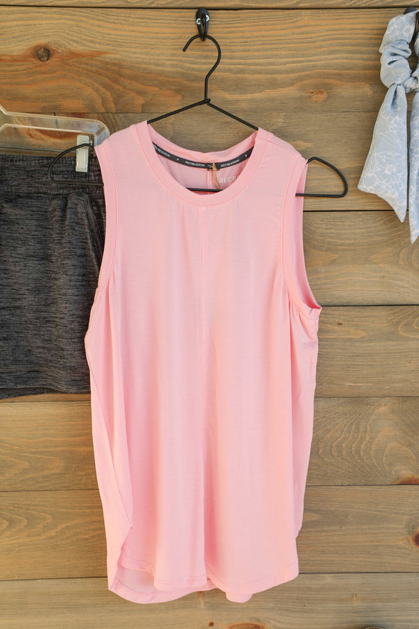 Bianca Petal Pink Tank Top-Lounge / Activewear-Crooked Horn Company, Online Women's Fashion Boutique in San Tan Valley, Arizona 85140