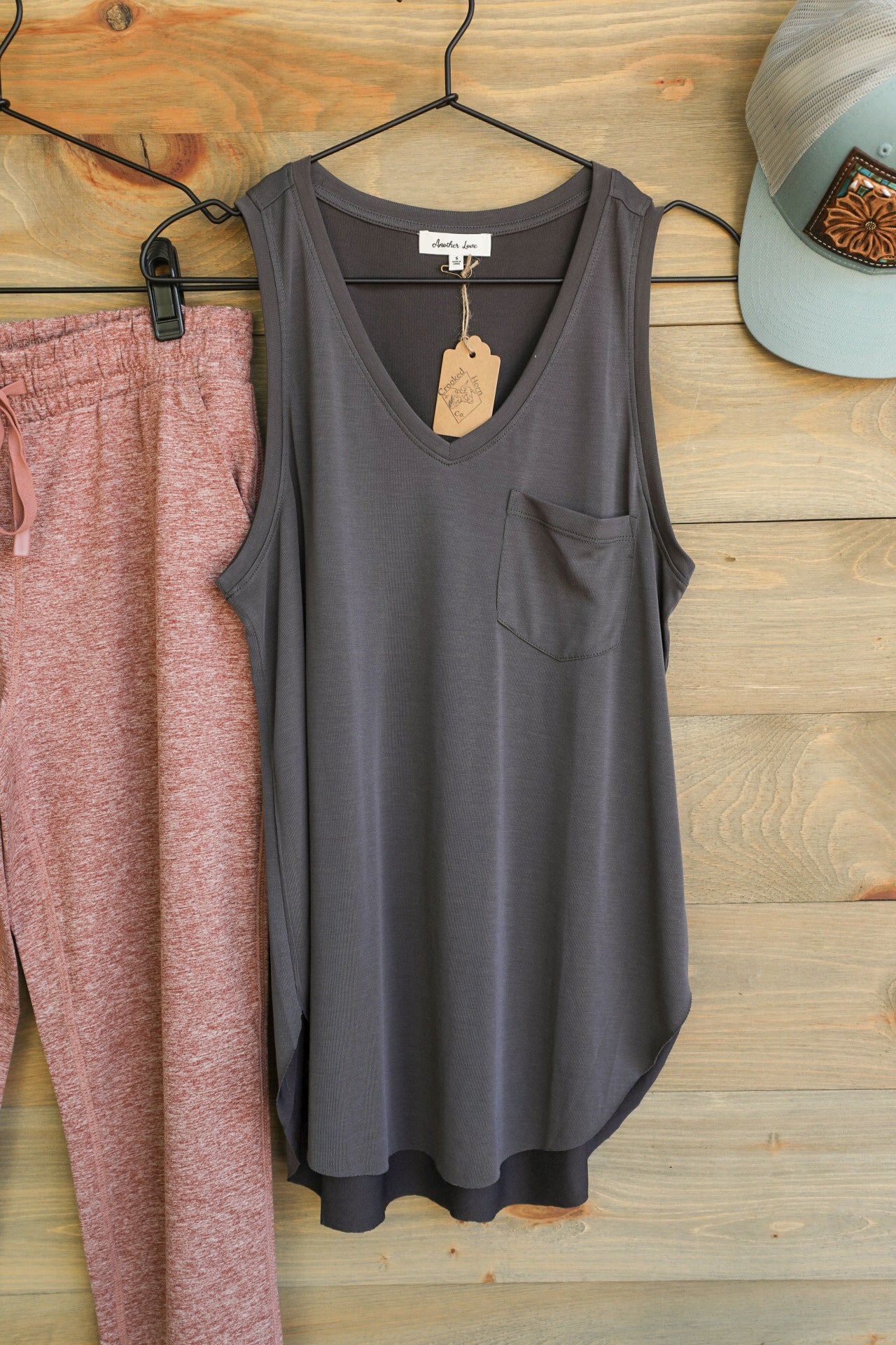 Esther Tank Top-Lounge / Activewear-Crooked Horn Company, Online Women's Fashion Boutique in San Tan Valley, Arizona 85140