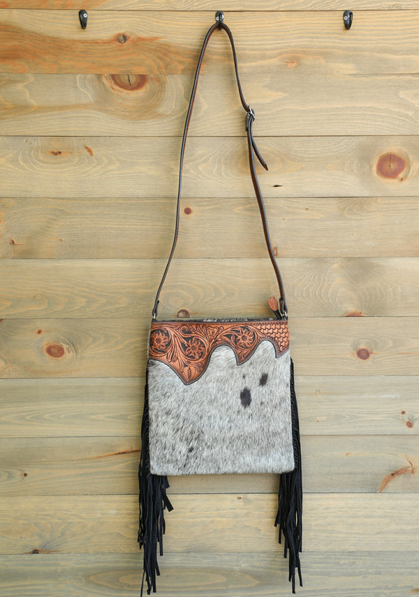 Black White Scalloped CC Bag-Purses/Bags-Crooked Horn Company, Online Women's Fashion Boutique in San Tan Valley, Arizona 85140