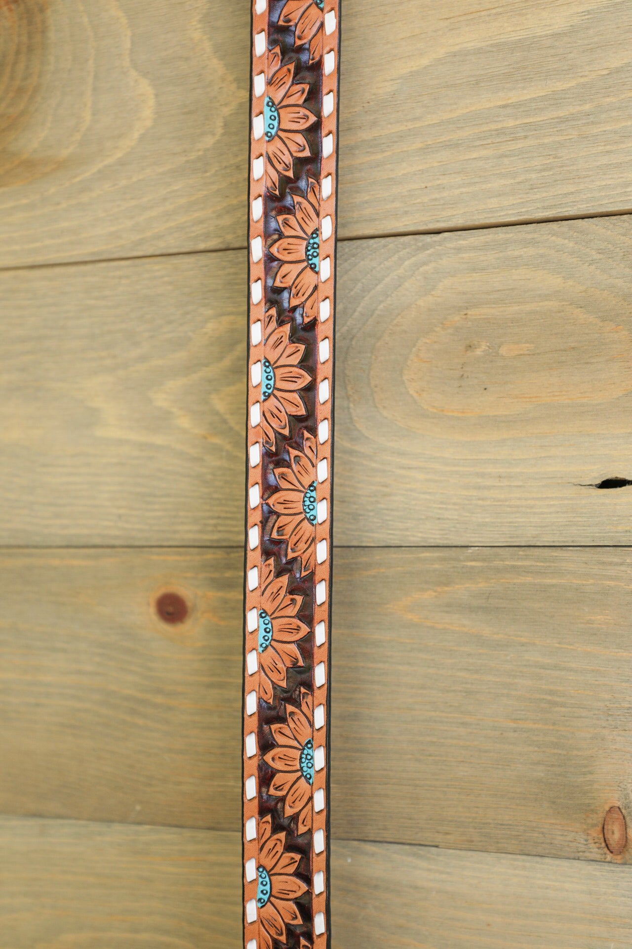 Turquoise Sunflower Belt-Accessories-Crooked Horn Company, Online Women's Fashion Boutique in San Tan Valley, Arizona 85140