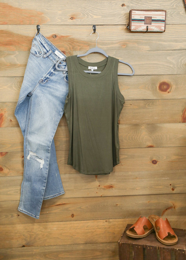 Cleo Tawny Tank Top-Shirts-Crooked Horn Company, Online Women's Fashion Boutique in San Tan Valley, Arizona 85140