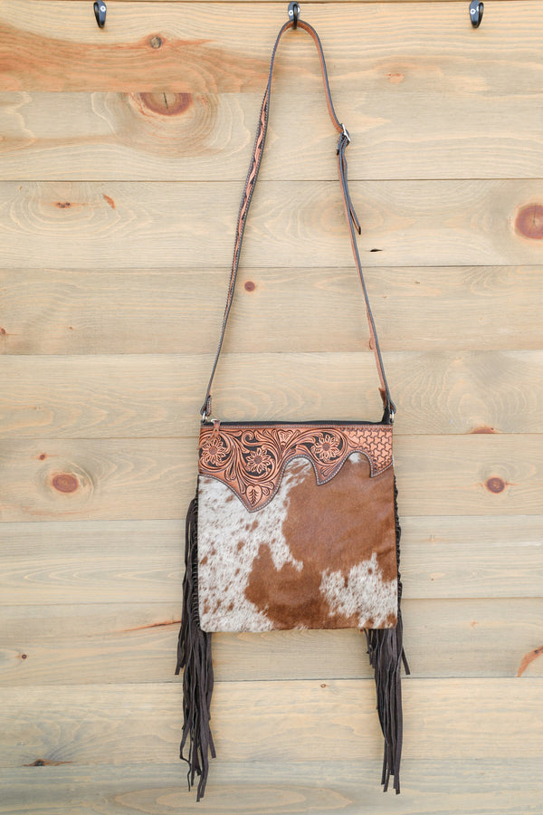 Real Cowhide Crossbody Purse Handbag Western Hair On Leather Bag Sling Bag  Women | eBay