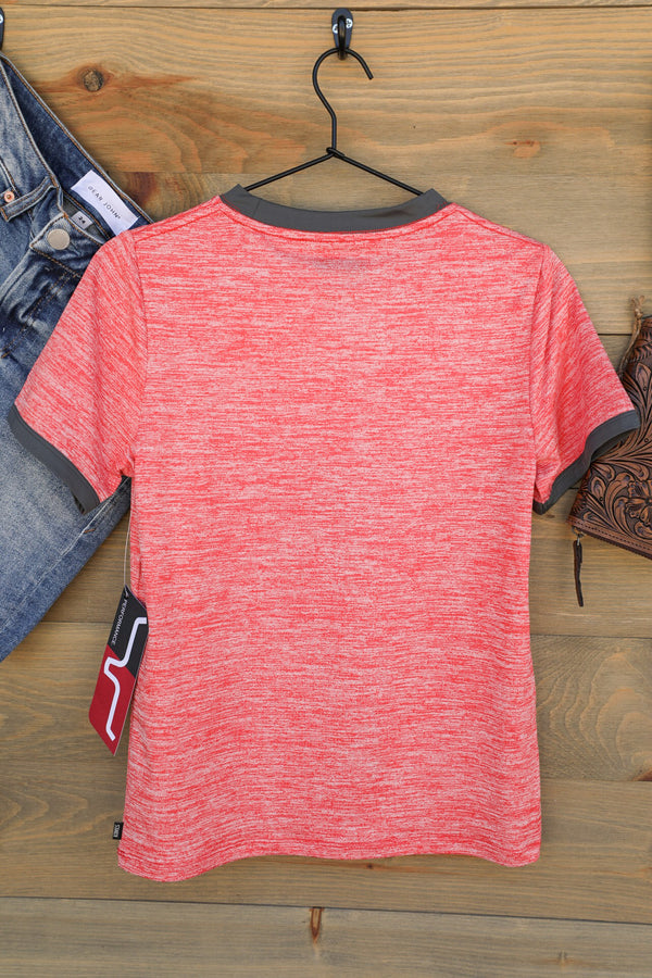 Steadfast Ringer Tee Red-Shirts-Crooked Horn Company, Online Women's Fashion Boutique in San Tan Valley, Arizona 85140