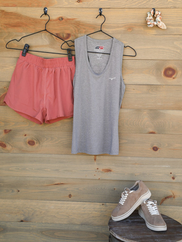 KR Tech Tank Top Grey-Lounge / Activewear-Crooked Horn Company, Online Women's Fashion Boutique in San Tan Valley, Arizona 85140