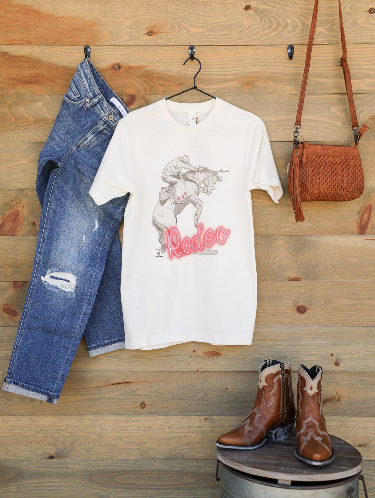 Neon Rodeo Tee-Graphic Tee-Crooked Horn Company, Online Women's Fashion Boutique in San Tan Valley, Arizona 85140