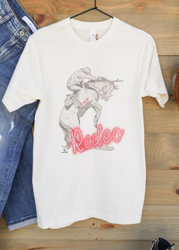 Neon Rodeo Tee-Graphic Tee-Crooked Horn Company, Online Women's Fashion Boutique in San Tan Valley, Arizona 85140