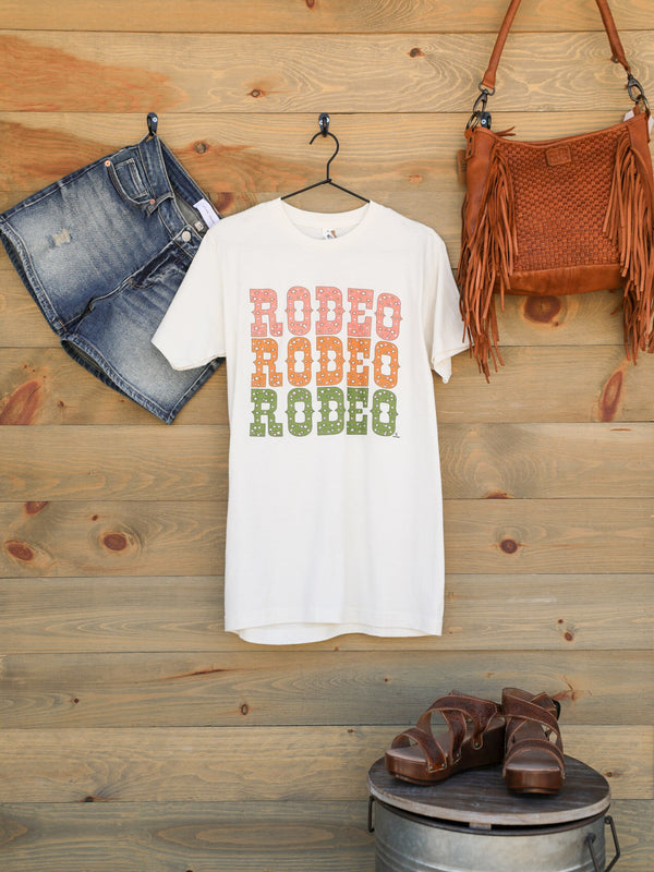 Rodeo Rodeo Tee-Graphic Tee-Crooked Horn Company, Online Women's Fashion Boutique in San Tan Valley, Arizona 85140