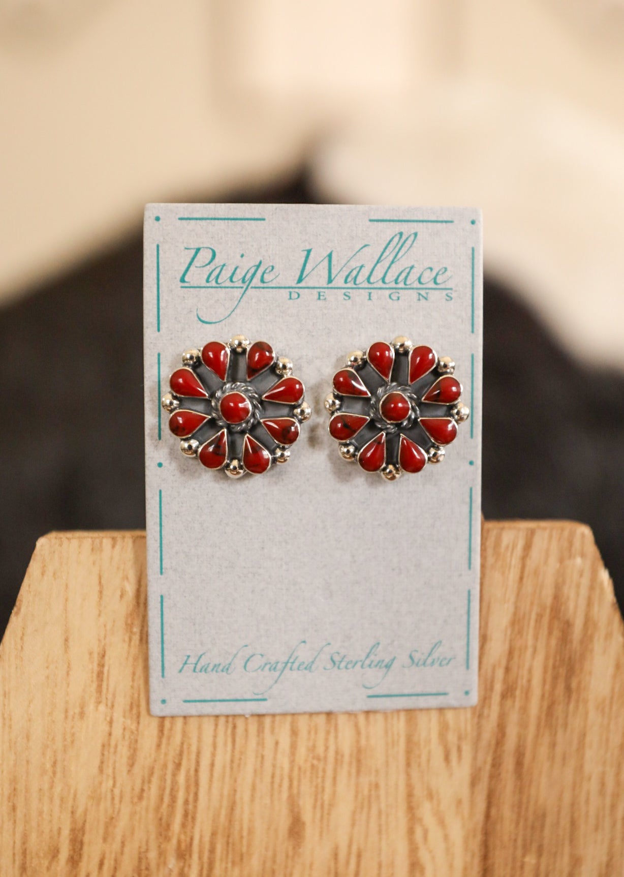 Coral Flower Earrings-Jewelry-Crooked Horn Company, Online Women's Fashion Boutique in San Tan Valley, Arizona 85140