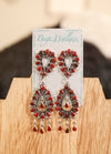 Two Tier Coral Earrings-Jewelry-Crooked Horn Company, Online Women's Fashion Boutique in San Tan Valley, Arizona 85140