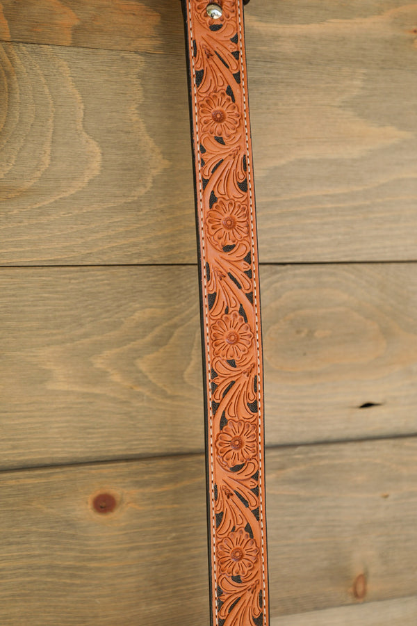 Floral Basket Weave Belt-Accessories-Crooked Horn Company, Online Women's Fashion Boutique in San Tan Valley, Arizona 85140