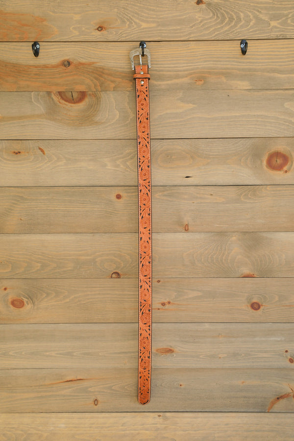 Floral Basket Weave Belt-Accessories-Crooked Horn Company, Online Women's Fashion Boutique in San Tan Valley, Arizona 85140