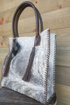 Granizo Brown White Tote-Purses/Bags-Crooked Horn Company, Online Women's Fashion Boutique in San Tan Valley, Arizona 85140