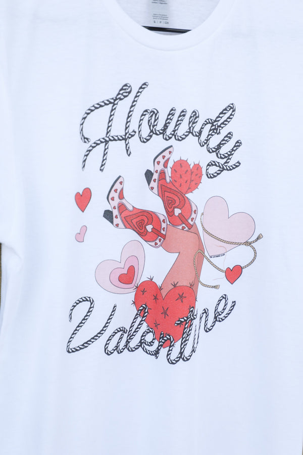 Howdy Valentine Tee-Graphic Tee-Crooked Horn Company, Online Women's Fashion Boutique in San Tan Valley, Arizona 85140