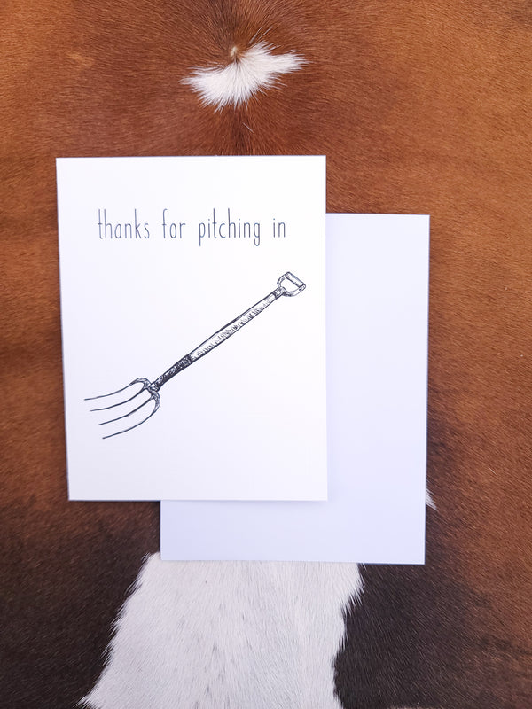 Thanks for Pitching In-Stationery-Crooked Horn Company, Online Women's Fashion Boutique in San Tan Valley, Arizona 85140
